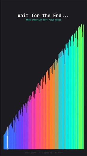 Insertion Sort plays a Melody #coding #maths #shorts #codingshorts