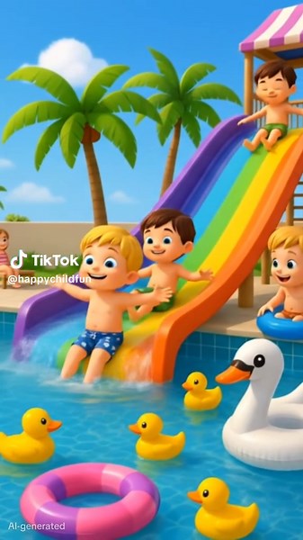 Kids Summer Pool Party Fun with Baby Shark