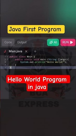 Java First Program for Beginners