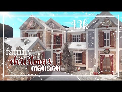- Christmas / festive family mansion bloxburg - part 1 exterior - 43k - || Roblox , Bloxburg ||