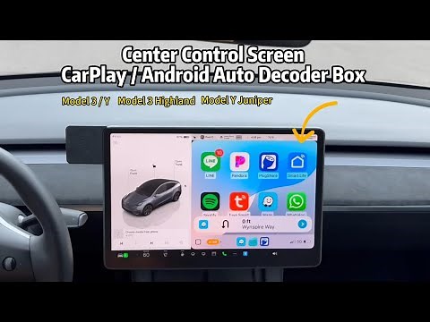 NEW TESLA Center Control Screen CarPlay/Android Auto Decoder Box#tesla #modely