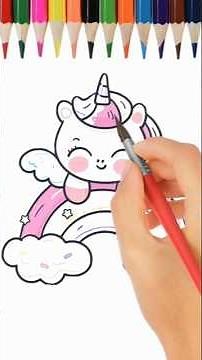 🌈 Rainbow Unicorn Drawing | Cute & Easy Unicorn Art for Kids