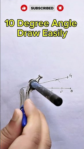 10° Degree Angle Draw without Protractor