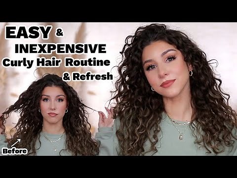EASY | BEGINNER CURLY HAIR ROUTINE | 2C & 3A CURLS | Day 2 curls