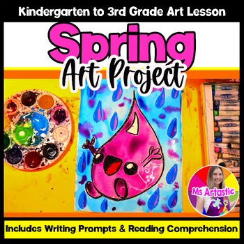 Spring Raindrop Art Lesson Spring Art Project Science Water Cycle Art Activity