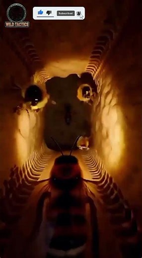 Bee POV: Inside the Golden Fortress of the Hive | Wild Tactics #shortfeed #shorts