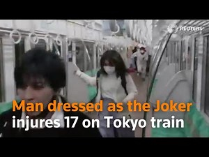 Man dressed as the Joker injures 17 on Tokyo train