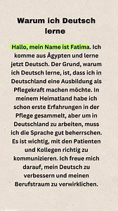 Warum ich Deutsch lerne Deutsch lernen Ausbildung machen Deutschland German German language #learngerman #deutschlernen #deutsch #german #germanlanguage #germany #deutschkurs #deutschland #learninggerman #deutschesprache #wortschatz #deutschalsfremdsprache #languagelearning #almanca #lernen #germancourse #studygerman #germanwords | Deutsch Geschichten