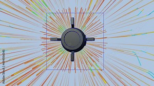 CFD simulation Computational fluid dynamics - Rocket with particles airflow simulation Stock Video