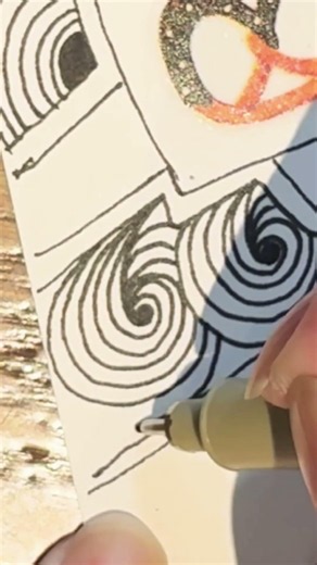 Beginner-friendly string pattern #relaxing #zentangle #shorts