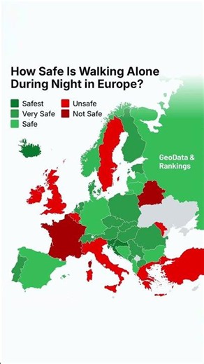 How safe is walking alone during night in Europe?