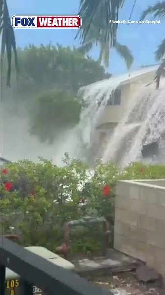 Watch: Powerful South Swells Send Massive Wave Over Oceanfront Condos In Hawaii