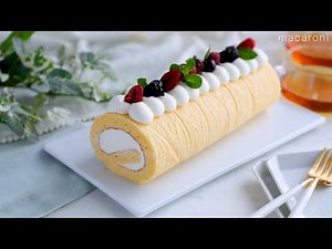 【チーズクリームロールケーキ】ふわふわのスポンジと濃厚チーズクリームが絶妙♪