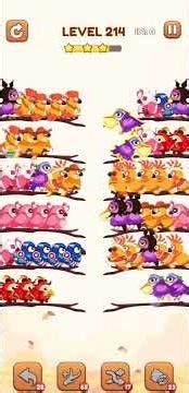 Bird Sort 2 Level 214 Solution | #birdsort #birdsortpuzzle #birdsortcolorpuzzle #birdsortcolor