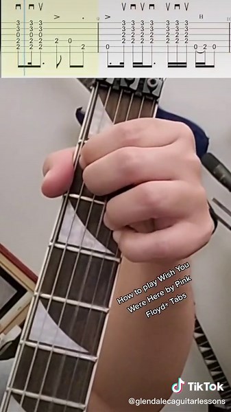 Guitar Tutorial: Wish You Were Here by Pink Floyd with Tabs
