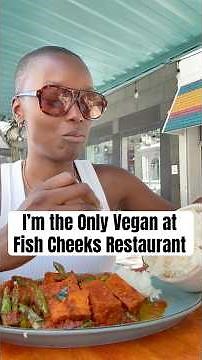 The only vegan at fish cheeks restaurant #vegan