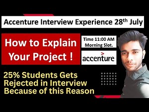 🔴Accenture 28 July 2023 Interview Experience | How to Explain your Project