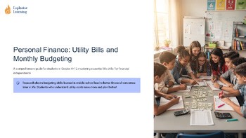 Utility Bills & Monthly Costs | Financial Literacy PowerPoint Lesson