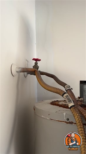 Replacing copper water heater flexible supply lines. #plumbing #repair #fyp | The Plumbers Plunger