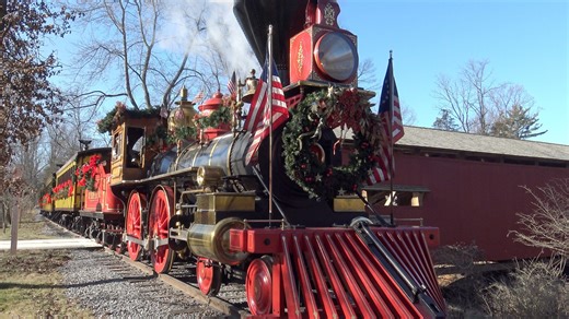 Harrisburg, Lincoln & Lancaster 4-4-0 331 operating Christmas trains at Stone Gable Estates. | Dynamo Productions