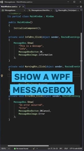 How to Show a Messagebox in WPF
