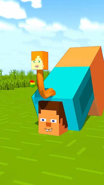 Steve Hand and Alex Worm go and eat! - Minecraft Animation #shorts