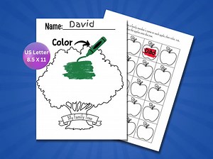 Printable Family Tree Craft: Apple & Heart Activity   About Me Worksheet (PDF Download) - Etsy UK