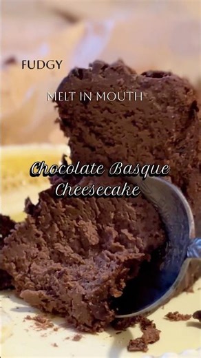 Chocolate Basque Cheesecake for ALL CHOCOLATE LOVERS 🤤🍫❤️‍🔥 #cheesecakelovers #reels #recipe
