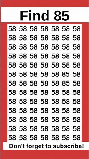 🔍 Test Your Observation Skills With This Fast Number Game