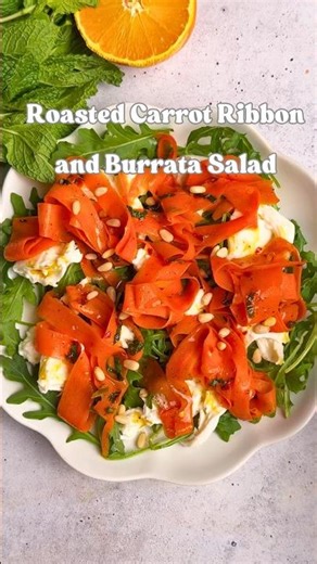SO GOOD! This Burrata salad with roasted carrot is a must try! Recipe ⬇️