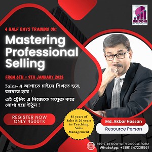 BRIDDHI is offering "Mastering Professional Selling" training from...