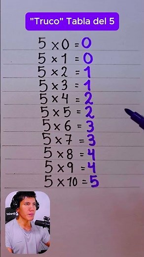 Learn the 5 times table like this... 😱 #5timestable #trick #math #education