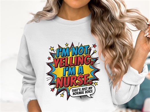 Funny Nurse Digital Art, Normal Voice, Pop Art Design, Medical Profession Digital File, Nurse Gift Idea, Sarcastic Nurse Design - Etsy