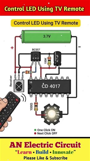 Control LED Using TV Remote | #trending #electricalindia #electronic #viral #electrical