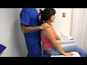 Tracción cervical manual sedente