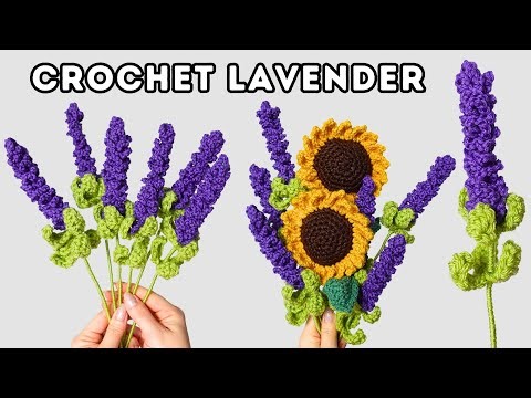 Crochet Lavender Tutorial for Bouquet 💜 Easy Crochet Lavender