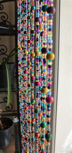 Bohemian Hippy Beaded Curtain for Doorways Multicolour Glass Beads Stands 76" Inch Length Gemstones , Bell Strings Boho Home Decor Ornaments - Etsy