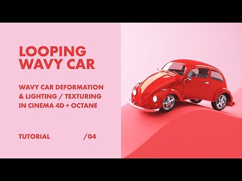 C4D TUTORIAL #4 - Create a Looping Wavy Car Animation Using a Simple Spline Wrap