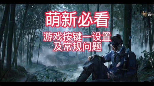 萌新必看，游戏按键及设置与常规问题