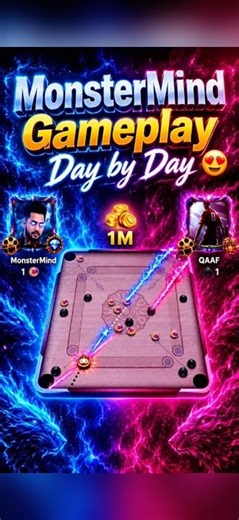 👿MonsterMind Gameplay Day byDay😍#Indirect Shots#gaming#carrompool#trending#viral #shortsfeed#short