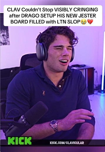 CLAV Couldn’t Stop VISIBLY CRINGING after DRAGO SETUP HIS NEW JESTER BOARD FILLED with LTN SLOP😭💔 #clavicular #trending