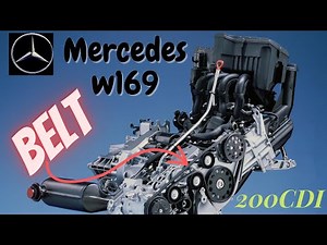 Mercedes A200CDI W169 replaced the grooved belt V-belt ,den Rillenriemen ersetzt ,riem vervangen ,4K
