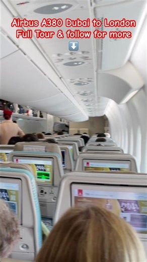 Airbus A380 flight Dubai to Heathrow London | Inside Cabin Experience of World’s Biggest Aeroplane