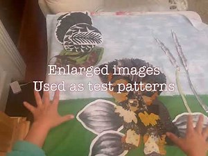 Dog collage quilt – building the background