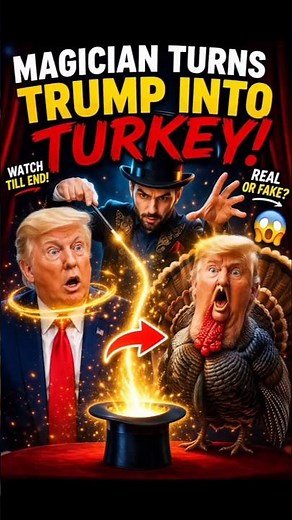 The Magician Turns Trump Into a Turkey 😂 | AI Funny Edit | Mini Mania