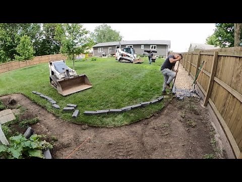 Landscaping around fence made easy ! Start to finish