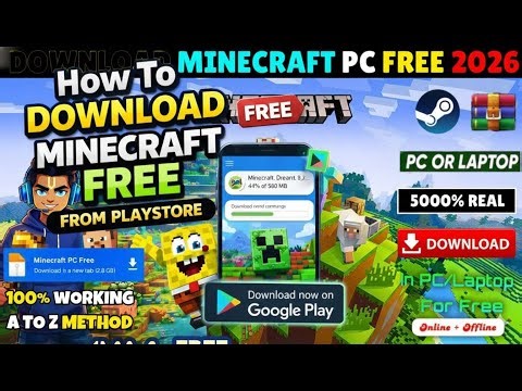 How to download minecraft for free in pc | minecraft download pc free | download minecraft pc free