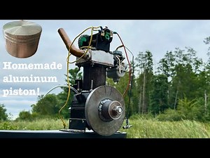 Homemade engine gets Aluminum piston! Technology from a Top Fuel Dragster!