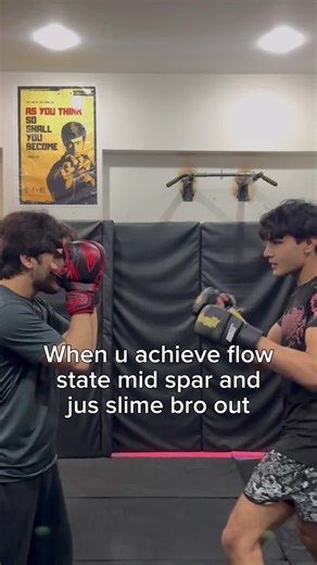 Intense Sparring Match in MMA Training