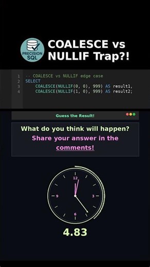 COALESCE vs NULLIF Trap?! #codingchallenge